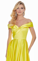 11 of 11 Ashley Lauren 1343 Dress Yellow