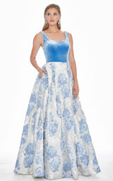 4 of 12 Ashley Lauren 1345 Dress Baby-Blue-Multi