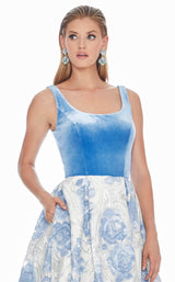 10 of 12 Ashley Lauren 1345 Dress Baby-Blue-Multi