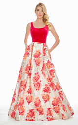 2 of 12 Ashley Lauren 1345 Dress Fuchsia-Multi