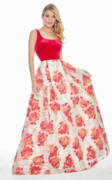 5 of 12 Ashley Lauren 1345 Dress Fuchsia-Multi