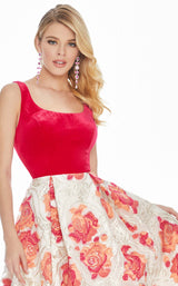 11 of 12 Ashley Lauren 1345 Dress Fuchsia-Multi