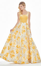 6 of 12 Ashley Lauren 1345 Dress Yellow-Multi