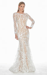 1 of 4 Ashley Lauren 1349 Dress White-Nude