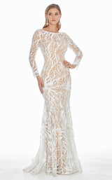 2 of 4 Ashley Lauren 1349 Dress White-Nude
