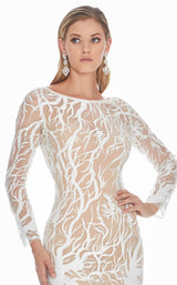 4 of 4 Ashley Lauren 1349 Dress White-Nude