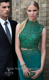 2 of 2 Alyce 6585 Emerald/Nude