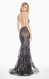 3 of 3 Ashley Lauren 1374 Dress Black-Nude