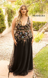 1 of 4 Primavera Couture 14006 Black Multi