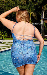 Primavera Couture 14028 Dress Bright-Blue