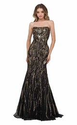 1 of 8 Cecilia Couture 1434 Black/Gold