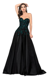 1 of 4 Cecilia Couture 1459 Black/Green