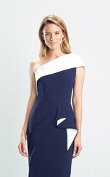 8 of 13 Daymor 1463 Dress Navy-White