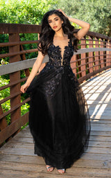 1 of 2 Cecilia Couture 1522 Black