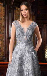 6 of 8 Daymor 1553 Dress Navy-Silver