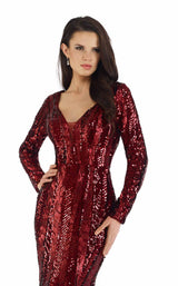 6 of 8 Morrell Maxie 16390 Dress Burgundy