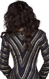 6 of 6 Jovani 1761 Black/Gold