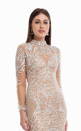 4 of 8 Terani 1821C7037 Ivory/Nude