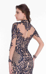 6 of 8 Terani 1821C7037 Navy/Nude