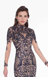 2 of 8 Terani 1821C7037 Navy/Nude