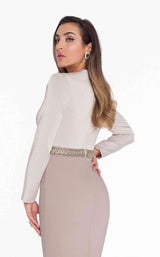 6 of 6 Terani 1821M7581 Champagne-Taupe