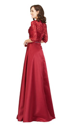 4 of 8 Cecilia Couture 1845 Burgandy