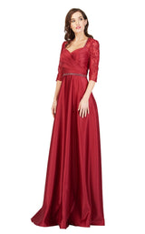 1 of 8 Cecilia Couture 1845 Burgandy