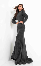 1 of 6 Jovani 1859 Dress Black-Silver