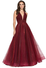 1 of 8 Colors Dress 1863 Burgundy