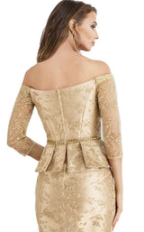4 of 4 Feriani 18965 Dress Gold