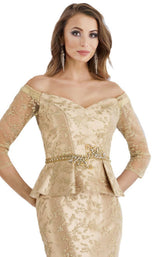 3 of 4 Feriani 18965 Dress Gold