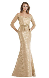 1 of 4 Feriani 18965 Dress Gold