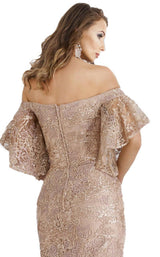 4 of 4 Feriani 18966 Dress Gold-Blush