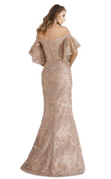 2 of 4 Feriani 18966 Dress Gold-Blush