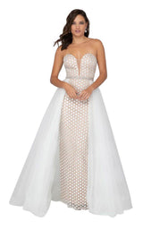 1 of 4 Terani 1911P8108 Ivory/Nude