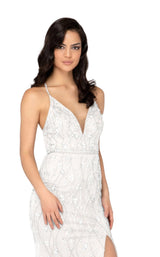 4 of 6 Terani 1911P8112 Ivory-Crystal-Nude