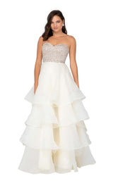 1 of 12 Terani 1911P8498 Crystal-Ivory