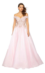 1 of 4 Terani 1911P8507 Blush-Rose-Gold