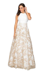 1 of 4 Terani 1911P8518 Ivory/Gold