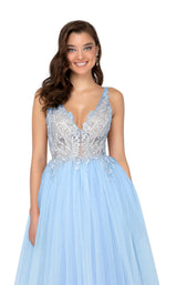 4 of 6 Terani 1911P8527 Light Blue/Nude