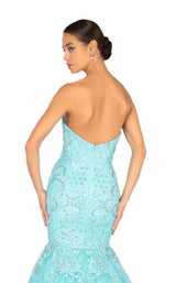 8 of 8 Terani 1911P8636 Aqua/Nude