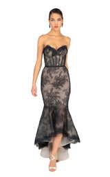 1 of 4 Terani 1912C9036 Black-Nude