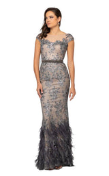 1 of 4 Terani 1913E9250 Gunmteal-Nude