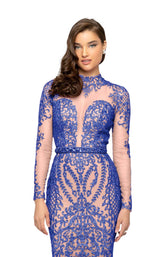 5 of 6 Terani 1913P8310 Royal/Nude