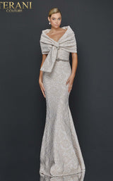 3 of 5 Terani 1921M0726 Dress Champagne