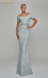 2 of 7 Terani 1921M0727 Dress Powder-Blue