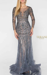 3 of 3 Terani 1922GL0670 Dress Charcoal