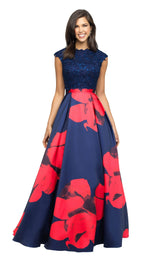 1 of 6 Madison James 19252M Navy-Red