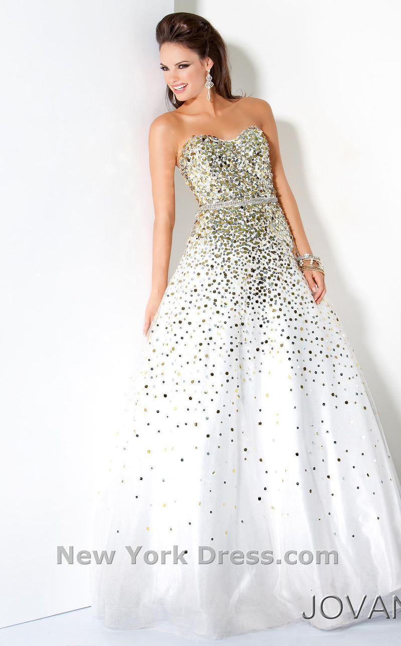 Jovani 3068 White/Gold