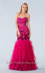 1 of 9 Jovani 172008 Fuchsia